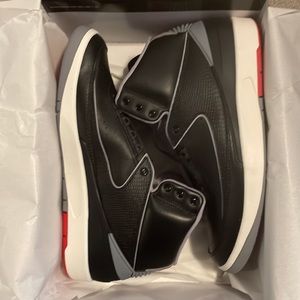 Air Jordan 2 Retro High Black , Cement Grey Sz 13